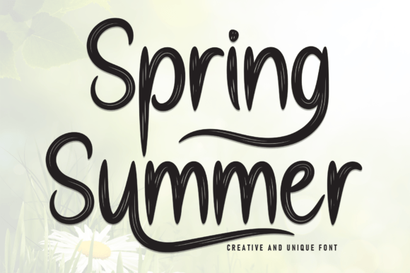 Spring Summer: A Sweet Handwritten Font for Playful Branding Projects